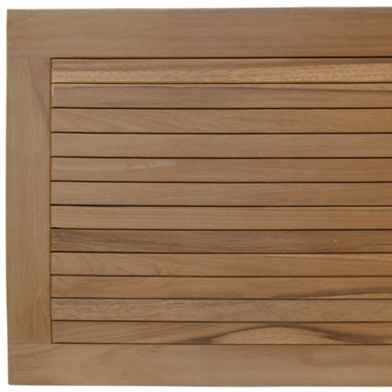 HomeRoots Natural Teak 39" Shower Mat image number 2