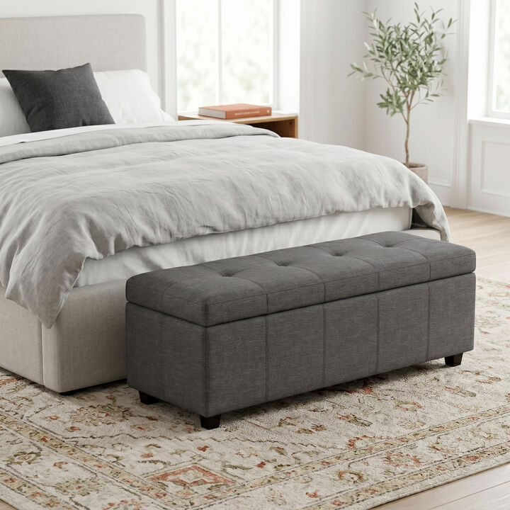 Simpli Home Castleford Storage Ottoman
