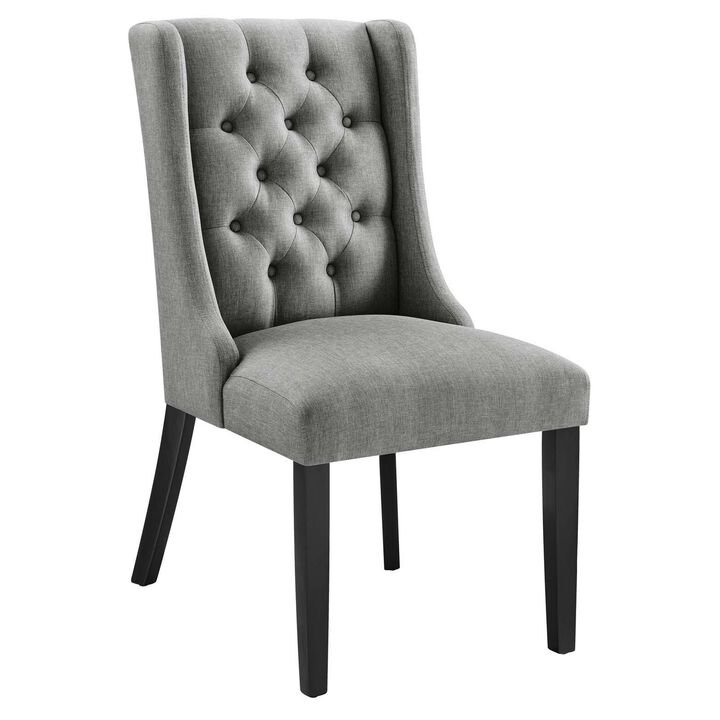 Baronet Button Tufted Fabric Dining Chair-Benzara