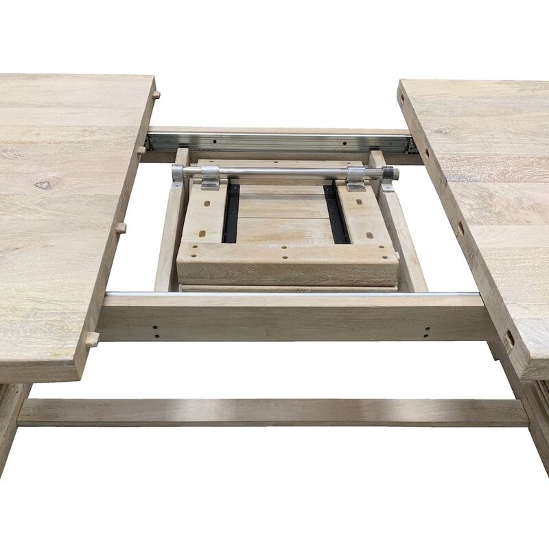 Benedict Extension Dining Table in White Wash