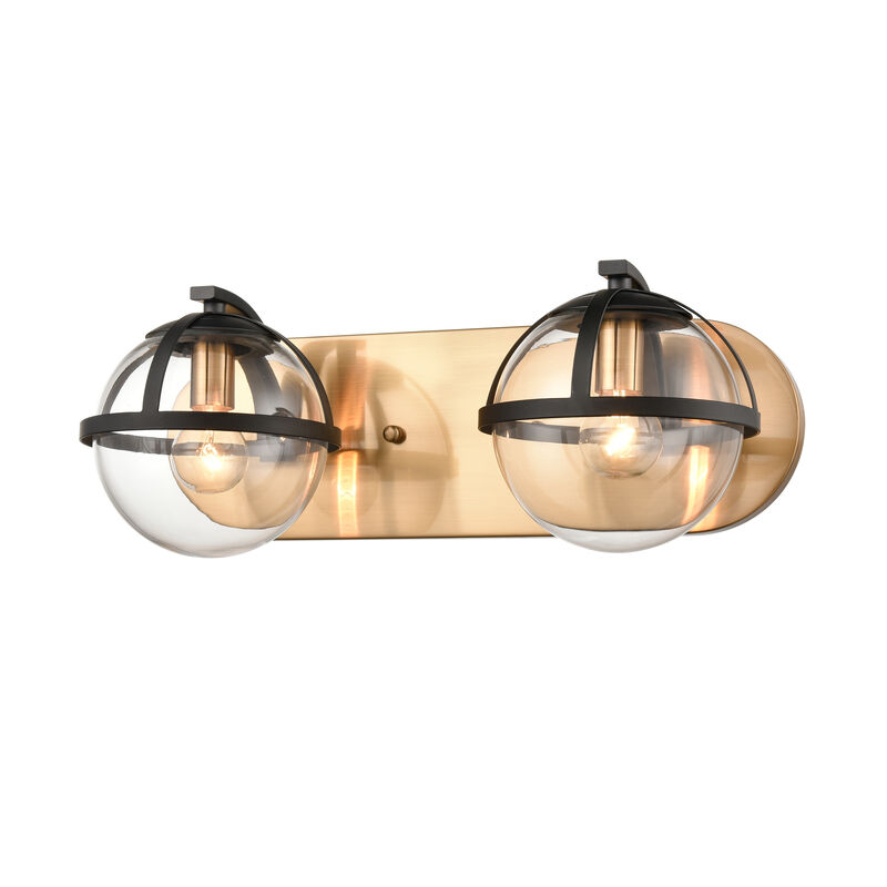 Davenay 16'' Wide 2-Light Brass Vanity Light