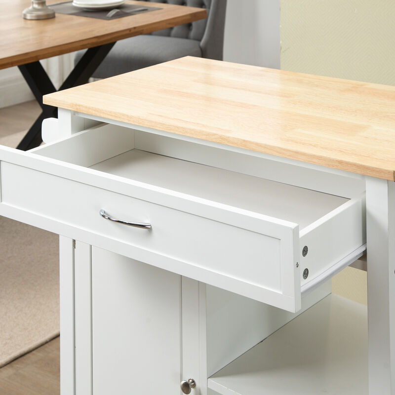 Hivvago Rolling Kitchen Island with Drawer and Countertop image number 7