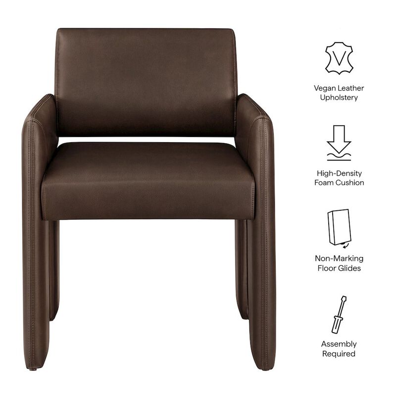 Daven Vegan Leather Dining Armchair image number 1