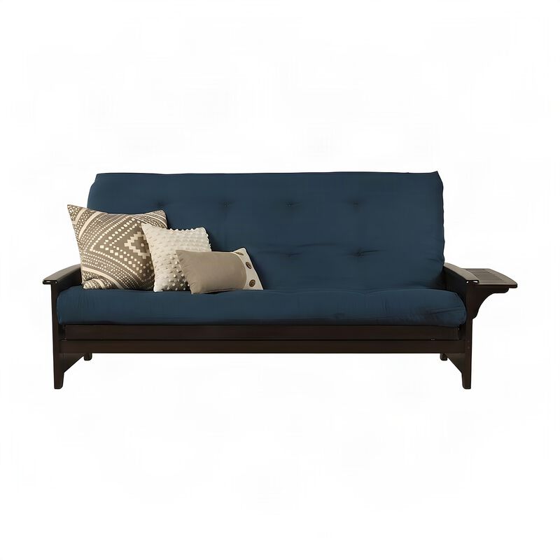 Phoenix Frame/Queen/Espresso Finish/Suede Navy Mattress image number 3