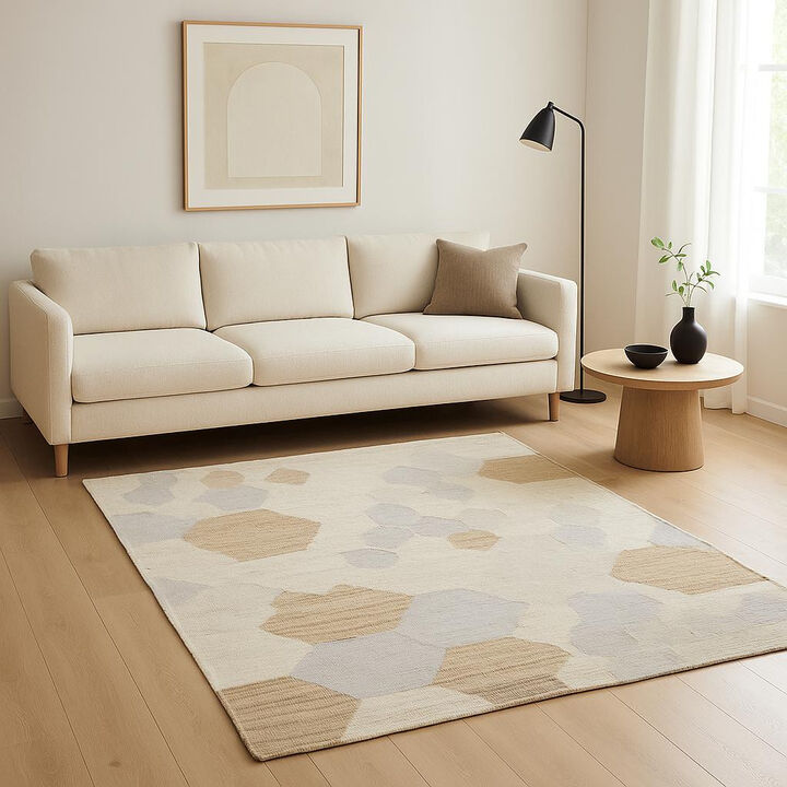 HomeRoots Patchwork Hand Woven Area Rug