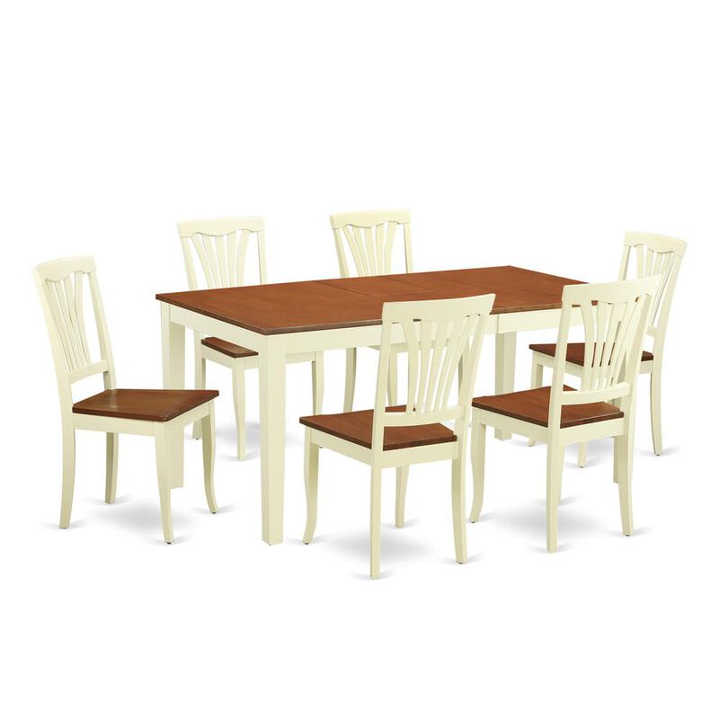 7 Pcs Dining set -Kitchen Table and 6 Dining Chairs