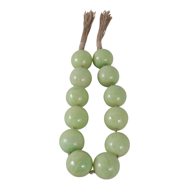 40'' Swirled 2" Resin Beaded Garland, Sage Green image number 4