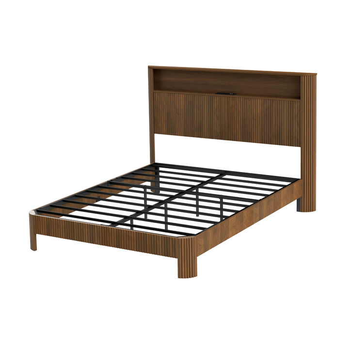 Matdwi Queen-size slatted bed
