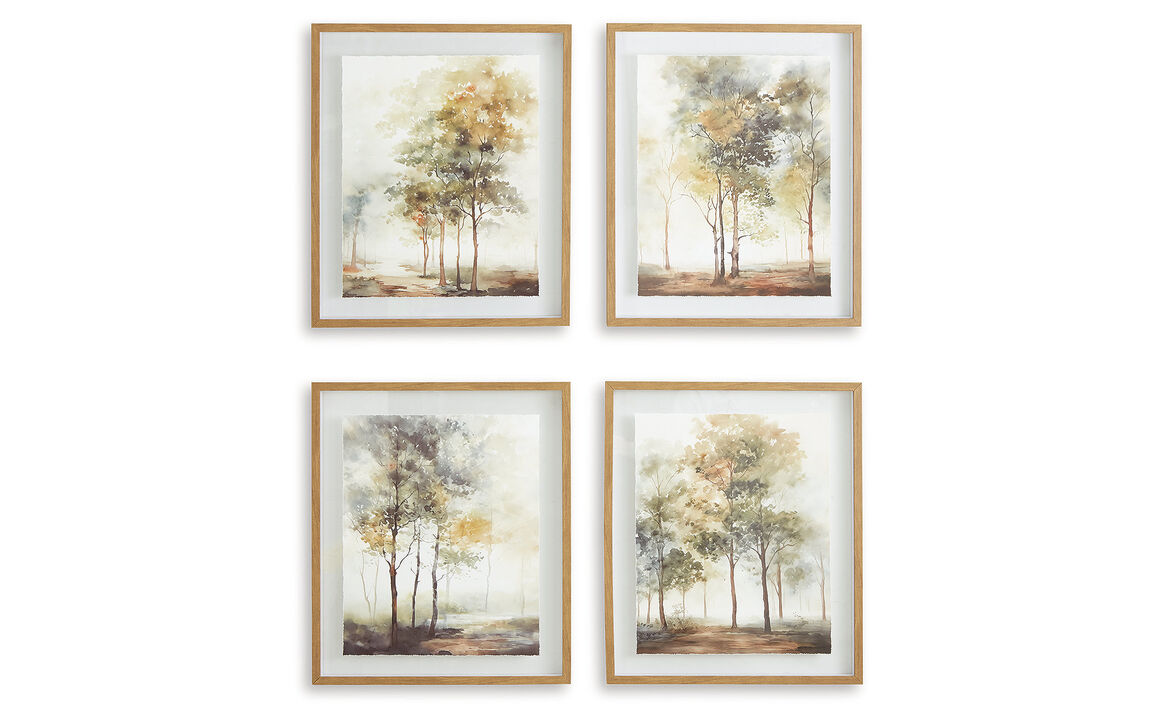 Bryneford Countryside Trees Wall Art (Set of 4)