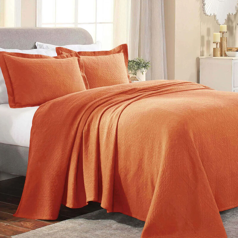 Lightweight Cotton Matelasse Bedspread and Shams Set for Bedroom image number 0