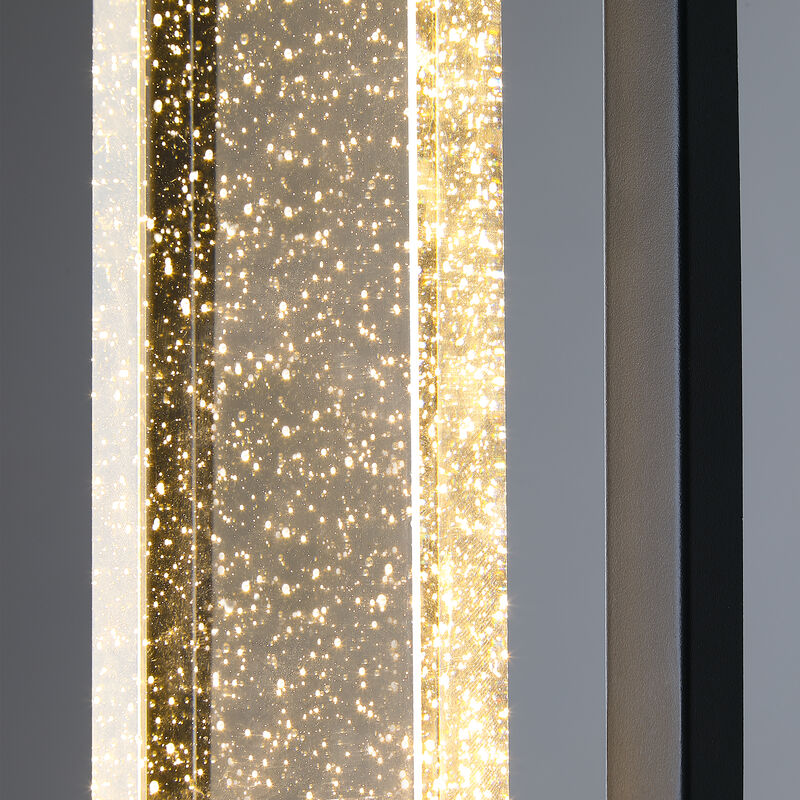 31.57" Modern 2-Light LED Outdoor Wall Light with Bubble Crystal image number 8