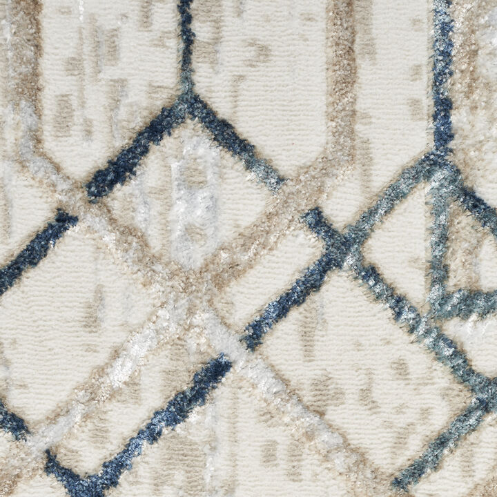 HomeRoots Geometric Non Skid Area Rug
