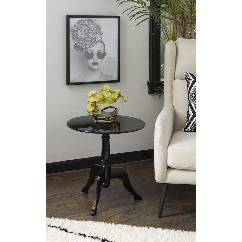 Linon Black Acrylic End Table image number 2
