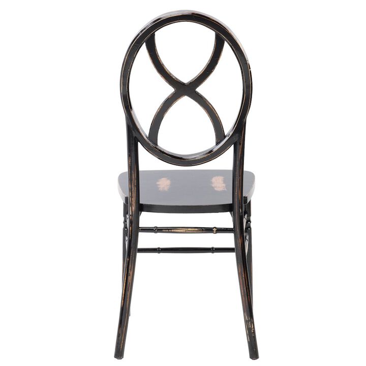 Commerical Seating Products Sandglass Lime Black Wood Chairs