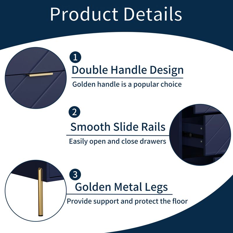 3-Drawer Dresser Chest Cabinet