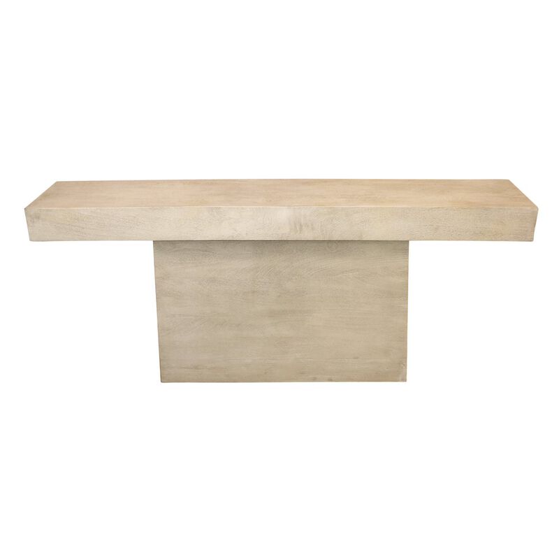 Flagstaff Console Table in Stone Natural image number 4
