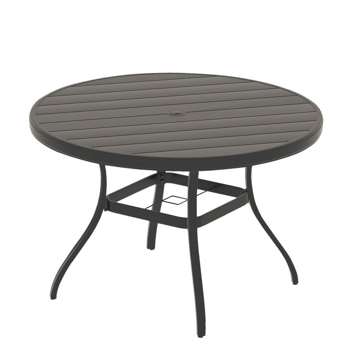 Slexse Outdoor Round Patio Dining Table