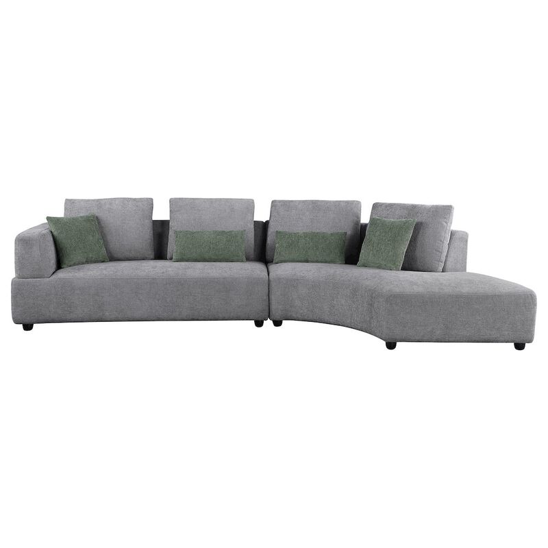 Coaster Co. of America Toscano 134-inch Upholstered Sectional Sofa Grey image number 6