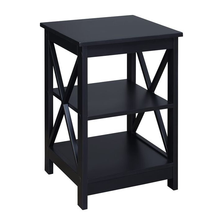 Convenience Concepts Oxford End Table 15.75"" - Modern Living Room Table with Storage Shelves, Transitional Nightstand Side Tabl