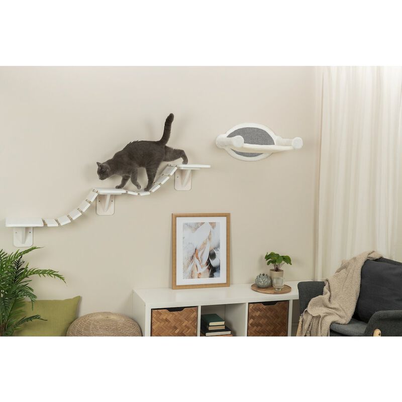TRIXIE Multi-Level Wall Mounted Cat Perch with Bridge image number 2