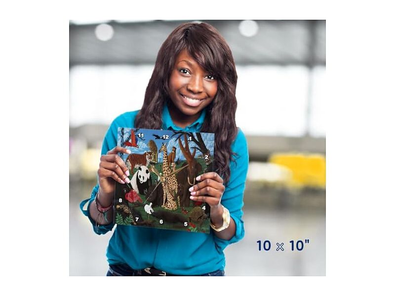 Zoo Animals Wall Clock 10 Inch Home Decor image number 1