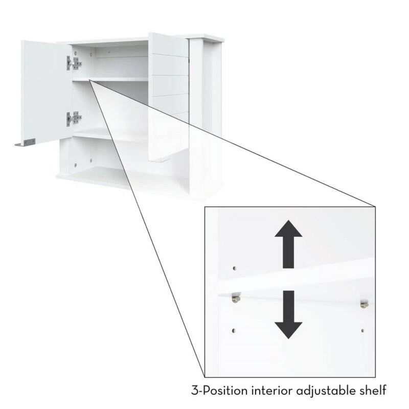 Wall Mounted Bathroom Cabinet with 2 Doors – Space-Saving Storage Solution