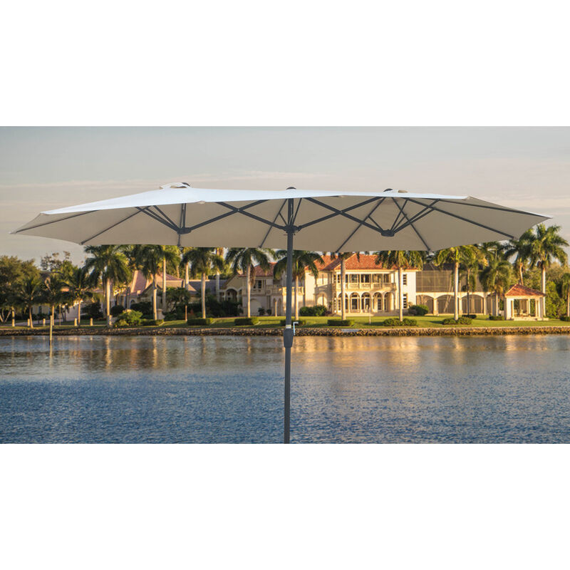 Streamdale Double-Sided Patio Umbrella 15x9FT image number 5