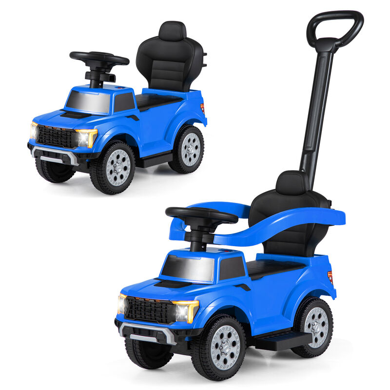 Toddler 3 in 1 Push Ride On Car for Park Backyard and Outdoor Use image number 4