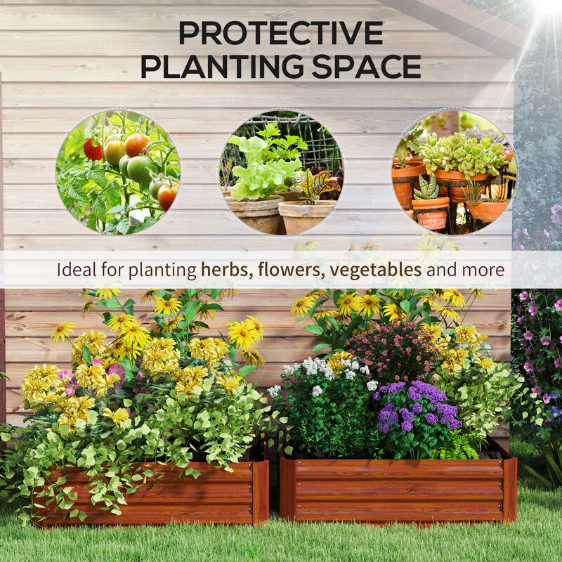 Hivvago Galvanized Raised Garden Bed 2-Piece for Vegetables and Herbs image number 3