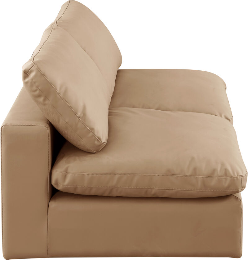 Meridian Furniture Comfy Tan Vegan Leather Modular Sofa
