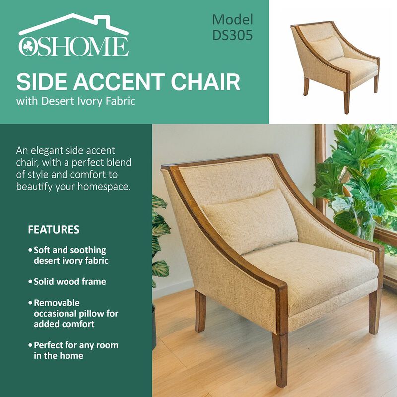 American Furniture Classics Os Home Occasional Side Accent Chair Desert Ivory