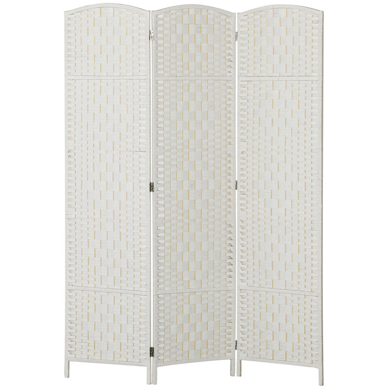 Hivvago Folding Room Divider with 3 Panels and Woven Design image number 0