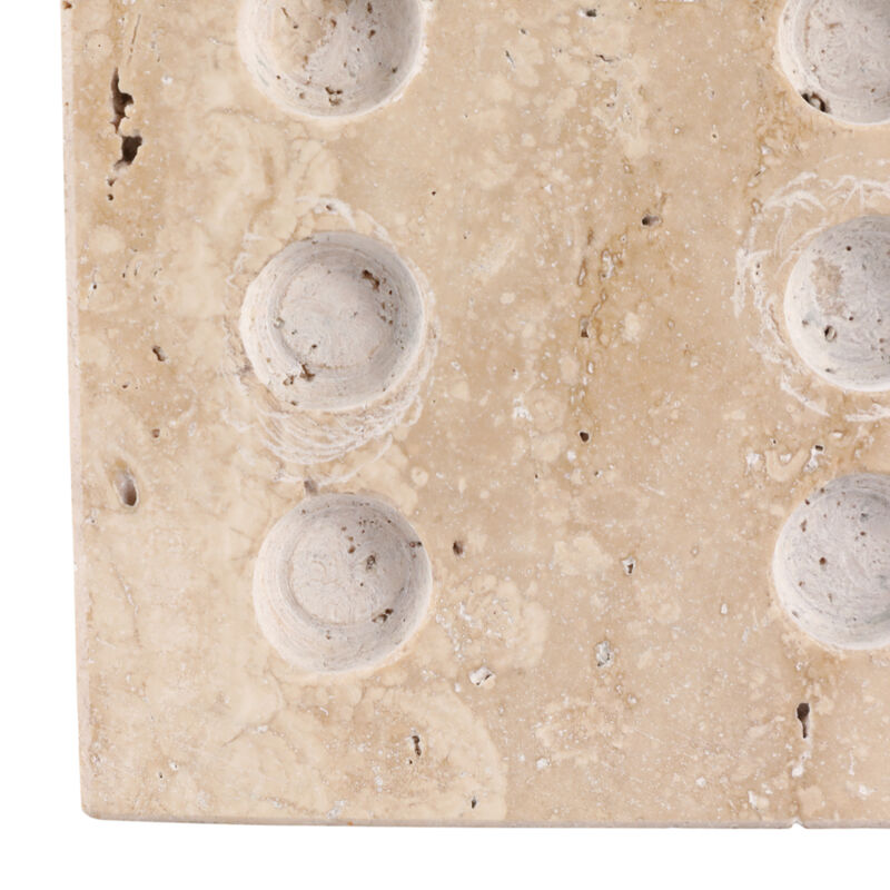 4" Travertine Dice, Tan image number 4
