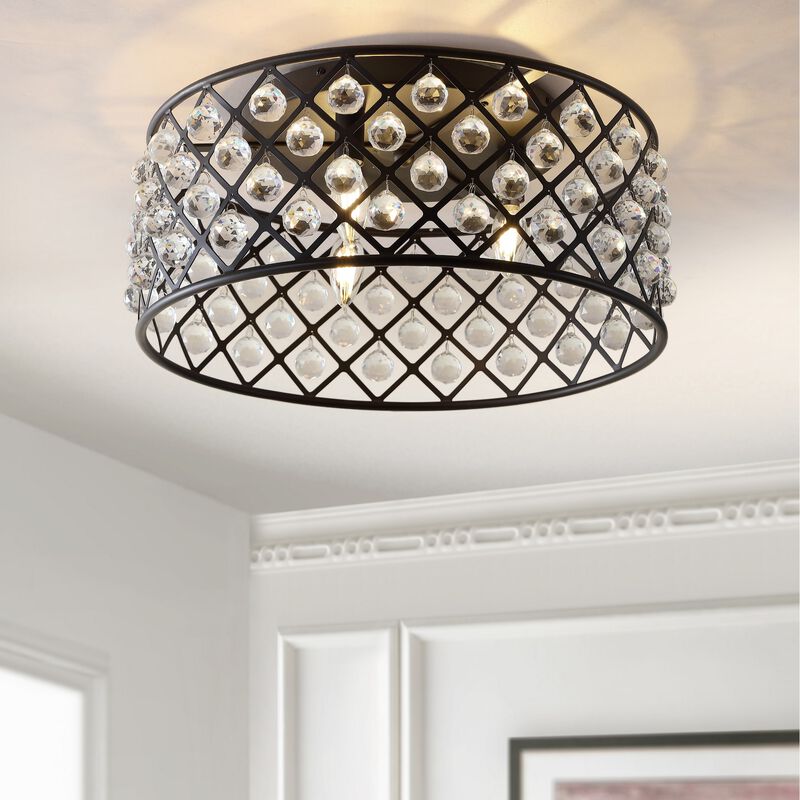 Gabrielle Metal/Crystal LED Flush Mount Ceiling Light