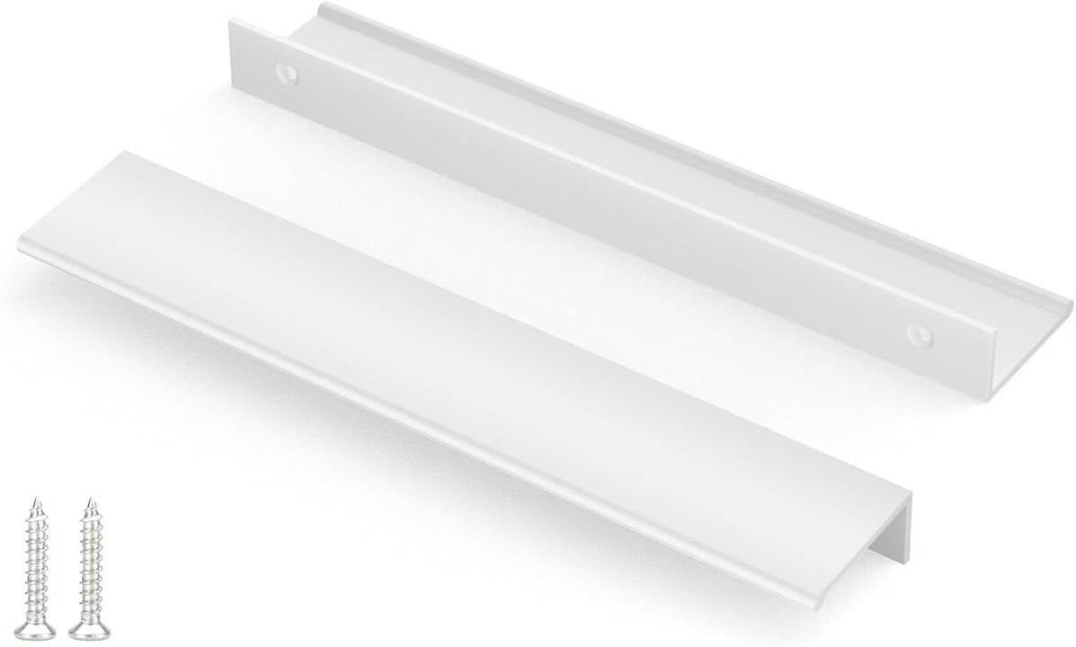 Peaha 10 Pack Kitchen Cabinet Handles 7-1/2 inch White Pulls for Dresser Drawers Door Edge Finger Pull Hardware