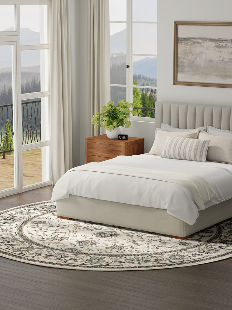 Serenity Home SRH02 Ivory/Mocha 8' x Round Rug