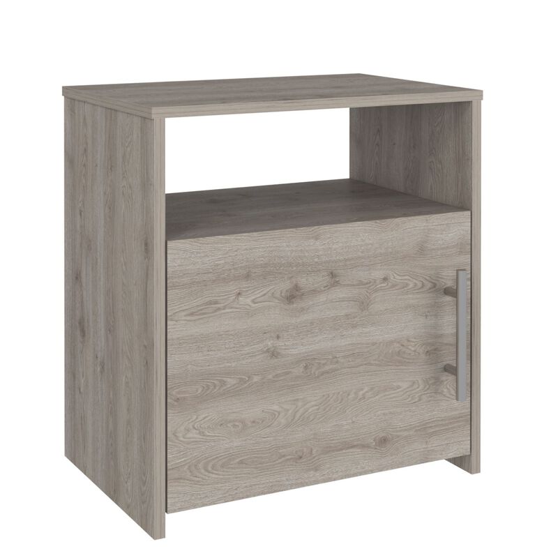 Streamdale Omaha Nightstand with Door, Shelf & Metal Handle