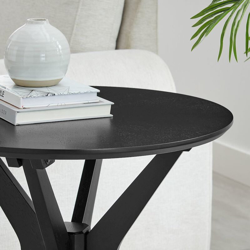 Crossroads 24&rdquo; Round Wood Side Table image number 7