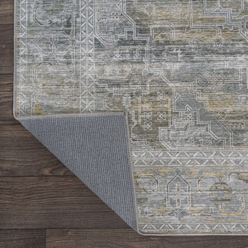 Alanya Ornate Medallion Machine-Washable Area Rug