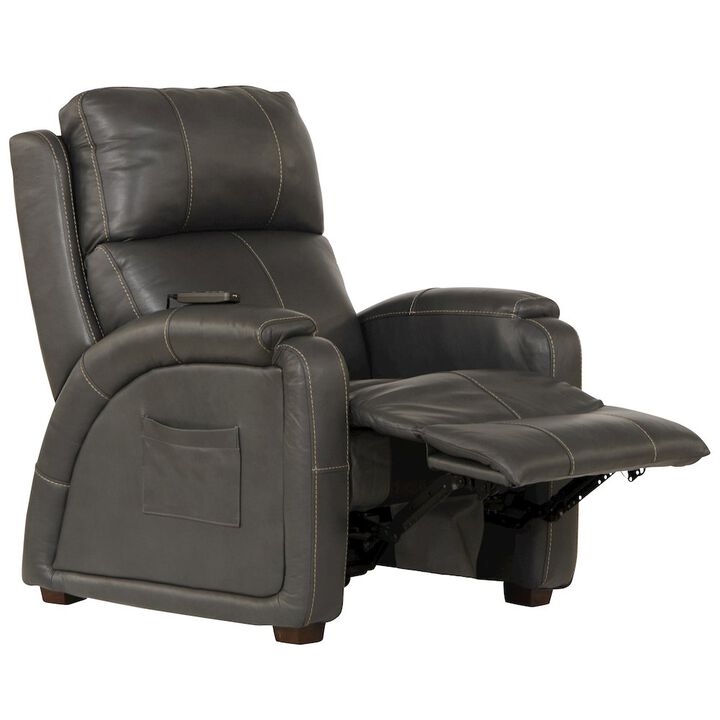 Catnapper Reliever Leather Power Lay Flat Recliner with Power Adjustable Headrest
