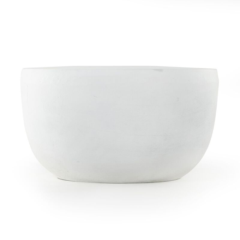 Basil Outdoor End Table - Matte White