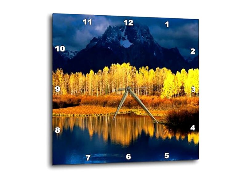Grand Tetons Wyoming Wall Clock 10 Inch Home Decor image number 0