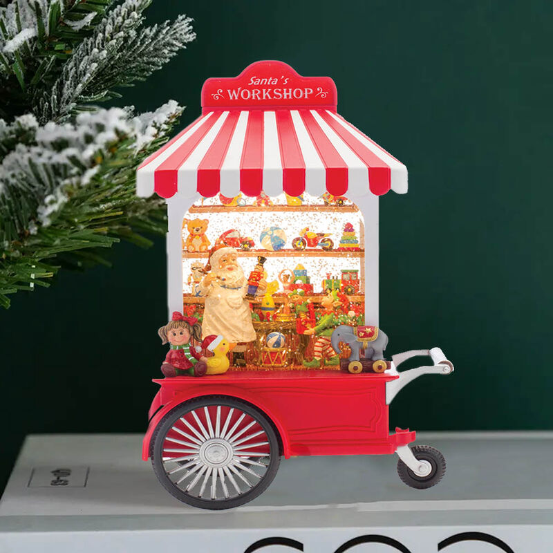 Snow Globe Santa's Workshop for Whimsical Christmas Décor and Holiday Cheer