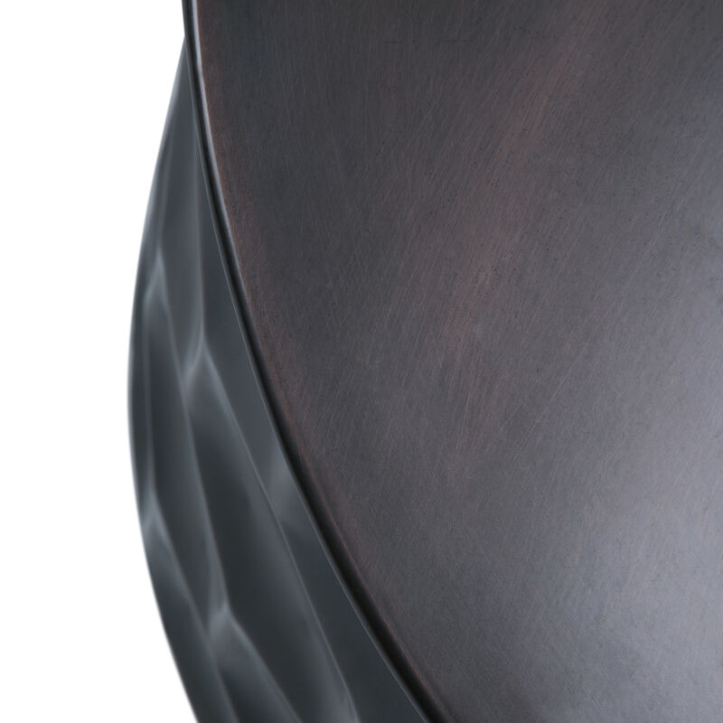 Whitney Industrial 31 inch Wide Metal Storage Coffee Table in Antique Bronze, Fully Assembled