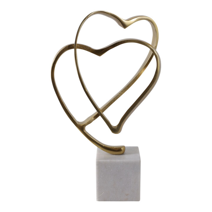 12x8" Double Heart Sculpture