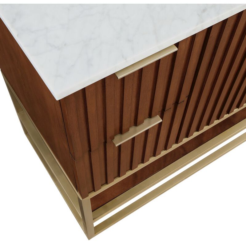 Meridian Furniture Monad Walnut Bathroom Vanity