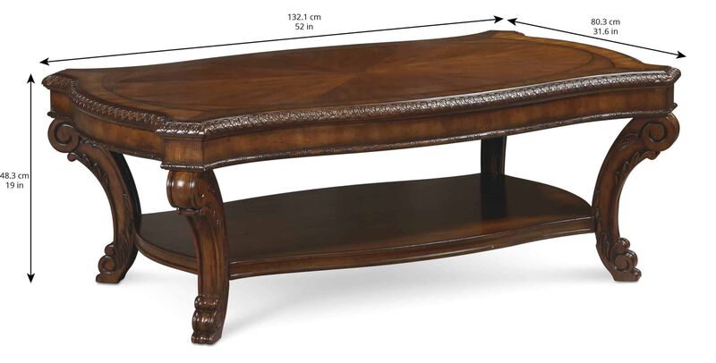 Old World Rectangular Cocktail Table