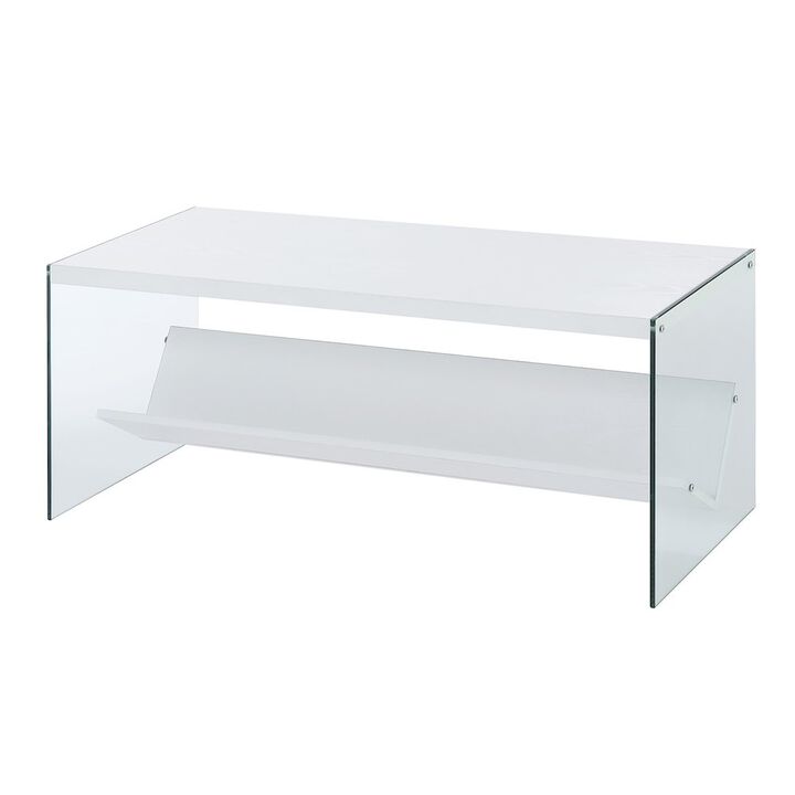 Convience Concept, Inc. SoHo Glass Coffee Table with Shelf