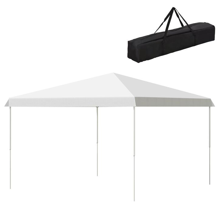 13' x 13' Pop Up Canopy Party Tent Folding Instant Sun Shade with Adjustable Height, Carry Bag for Patio, Camping, Party, White