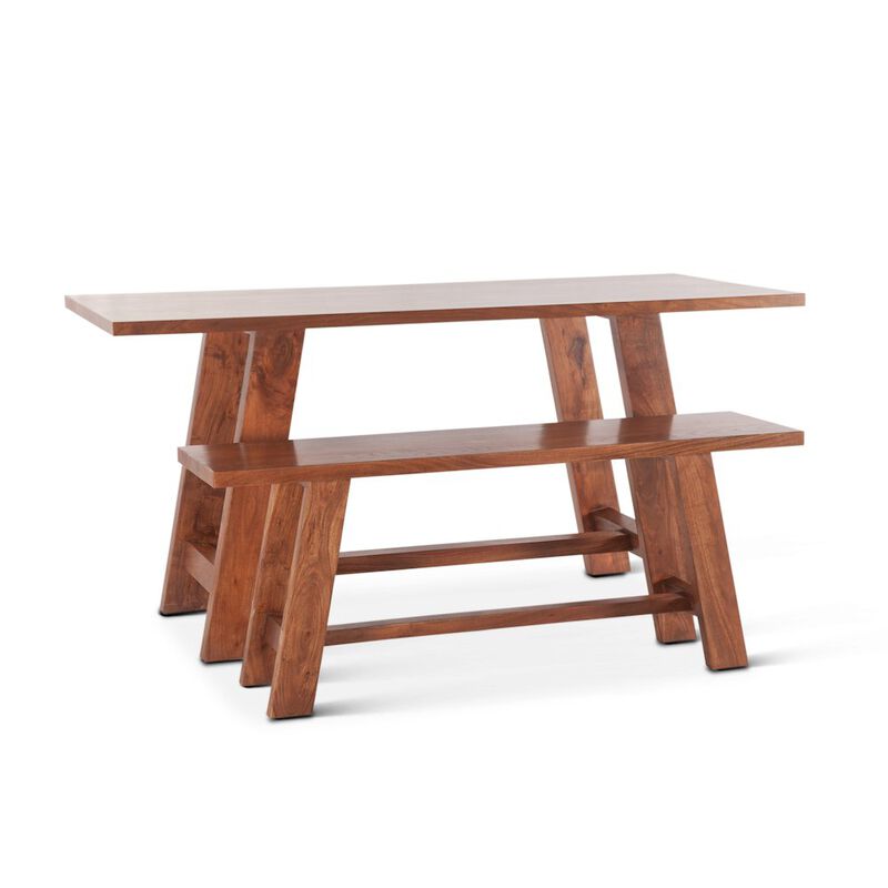 World Interiors Stavanger 75 Gathering Table in Cinnamon Brown Finish